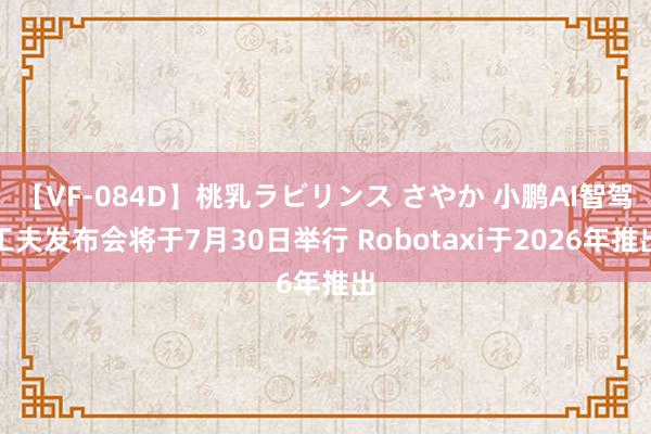 【VF-084D】桃乳ラビリンス さやか 小鹏AI智驾工夫发布会将于7月30日举行 Robotaxi于2026年推出