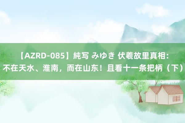 【AZRD-085】純写 みゆき 伏羲故里真相：不在天水、淮南，而在山东！且看十一条把柄（下）