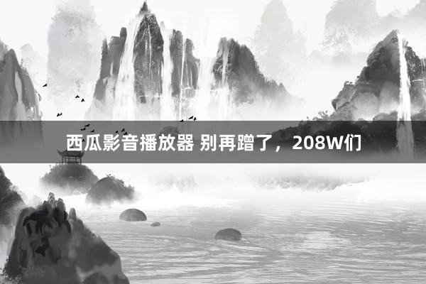 西瓜影音播放器 别再蹭了，208W们